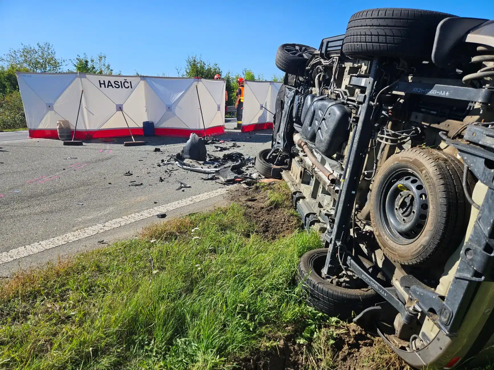 Tragická nehoda u Kývalky. Foto: HZS
