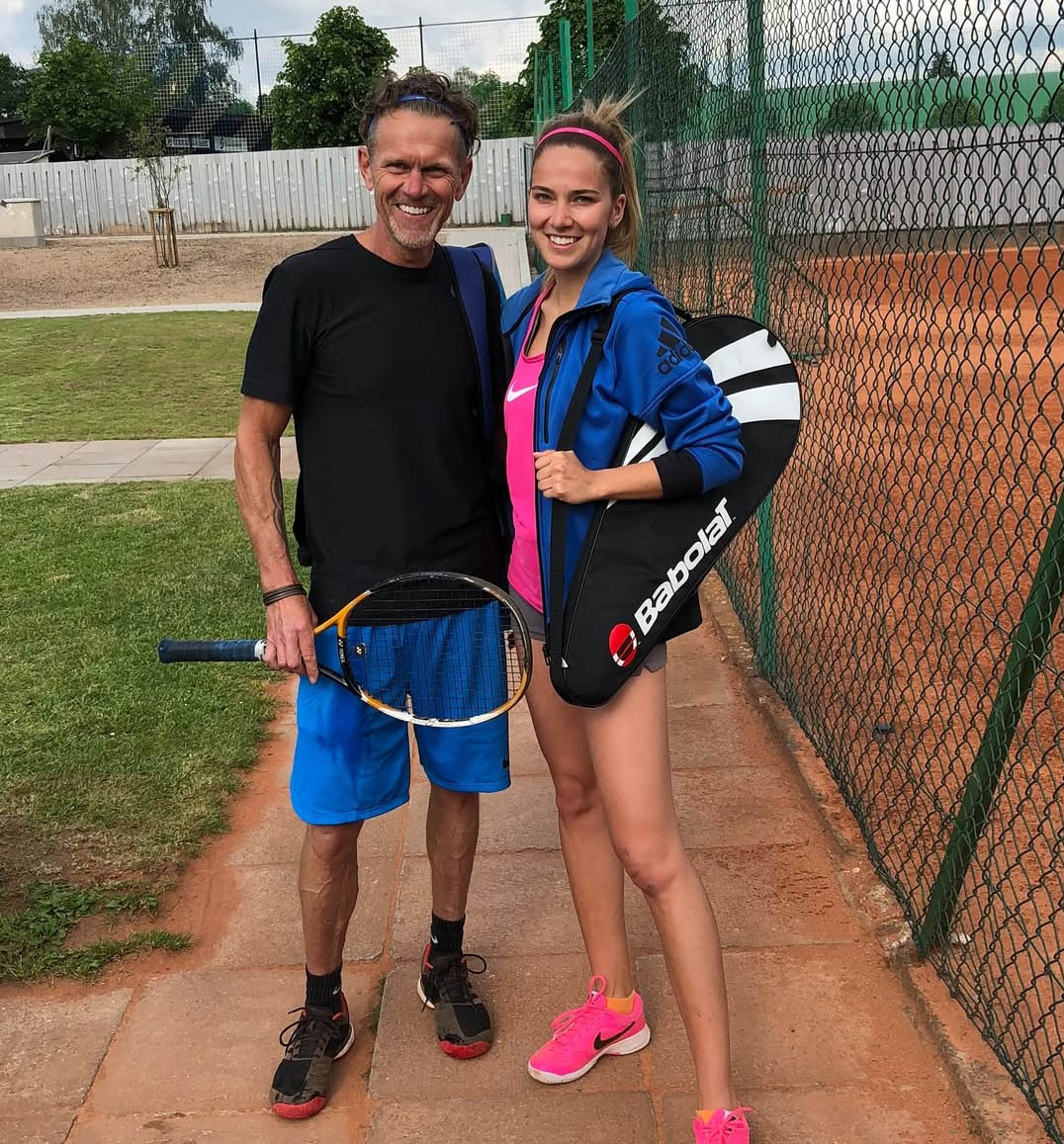 Andrea Bezděková se zesnulým tatínkem. Foto: IG