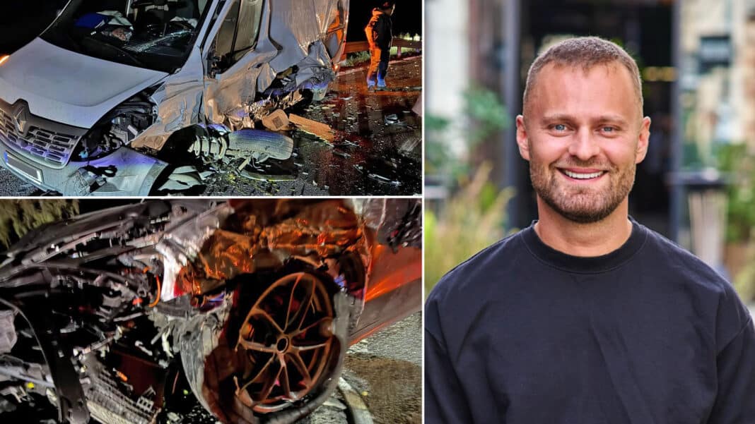 Záchranář Marek Dvořák měl vážnou autonehodu. Foto: Marek Dvořák