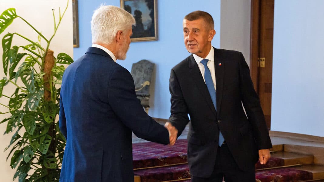 Prezident Petr Pavel a Andrej Babiš dnes jednali na hradě. Foto: Prezidentská kancelář