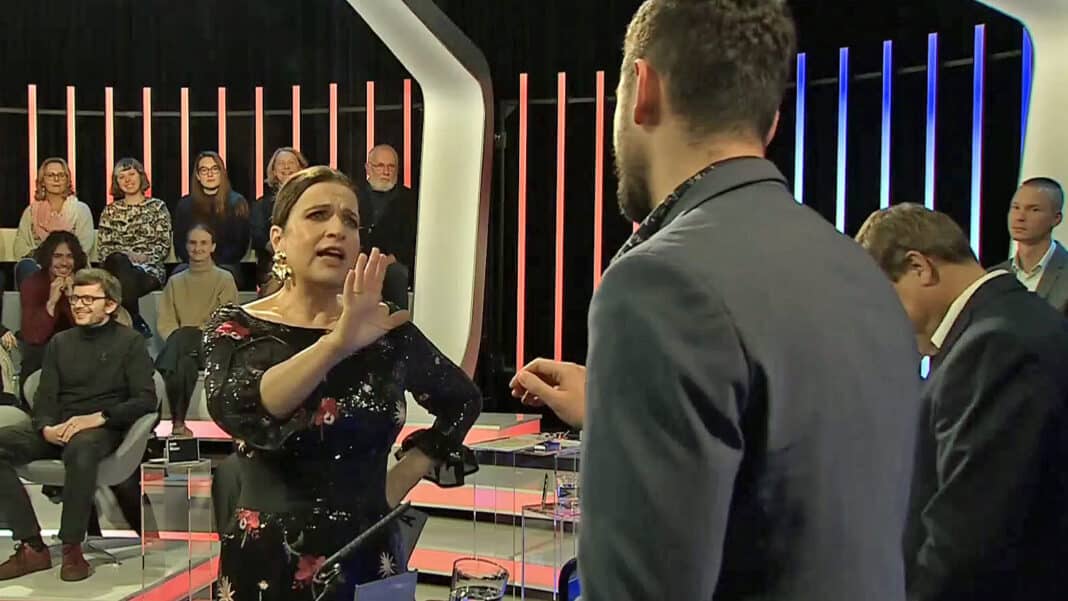 Michaela Jílková v pořadu Máte slovo s Matějem Gregorem. Zdroj: ČT