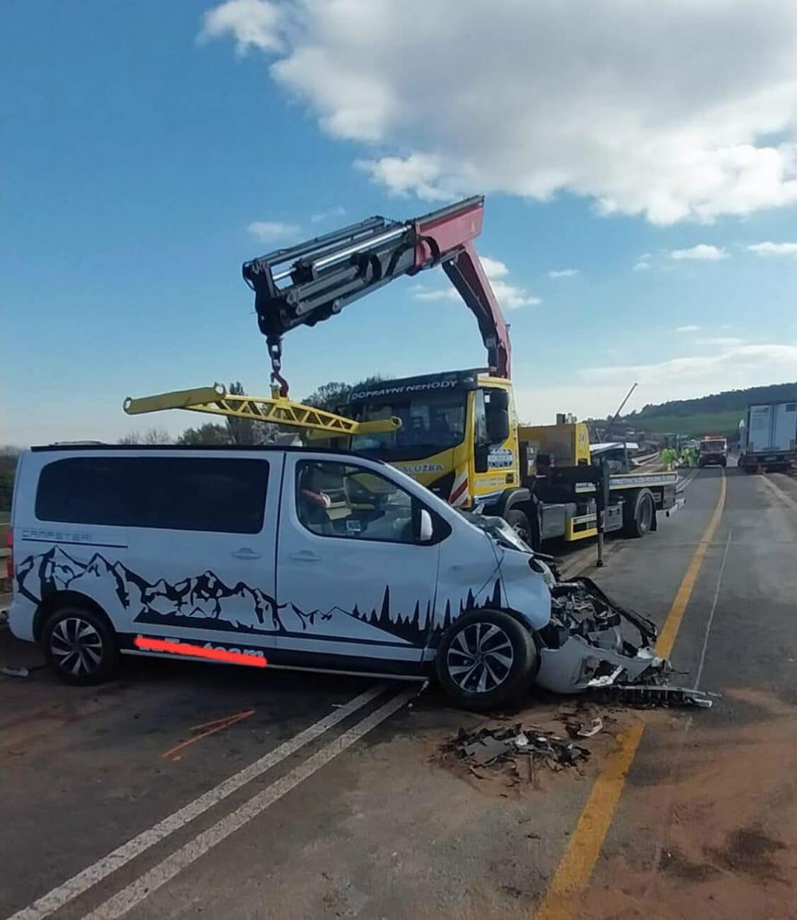 Tragická nehoda u Slaného. Foto: OS Robert Oplt