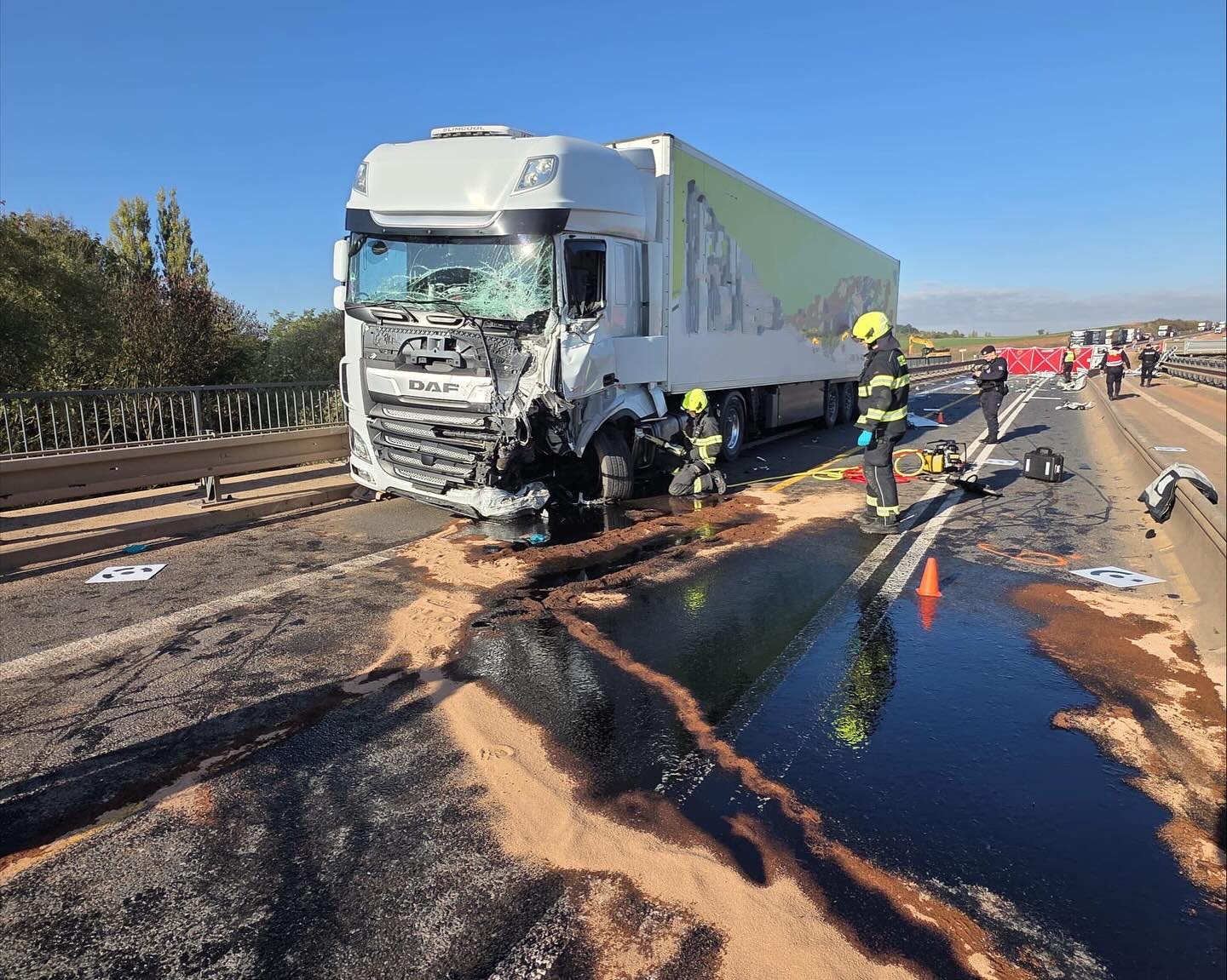 Tragická nehoda u Slaného. Foto: HZS