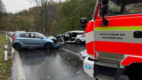 Vážná nehoda u Stráže nad Ohří. Foto: HZS