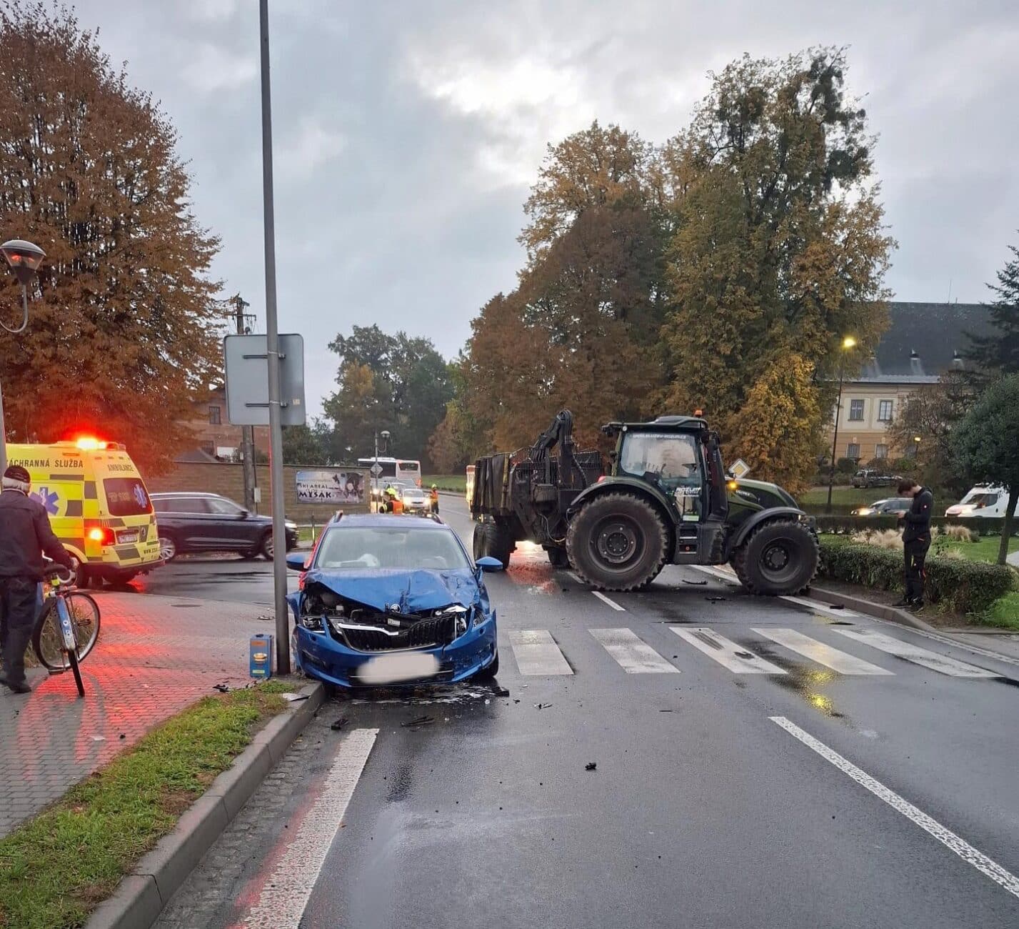 Nehoda v Bludově. Foto: HZS