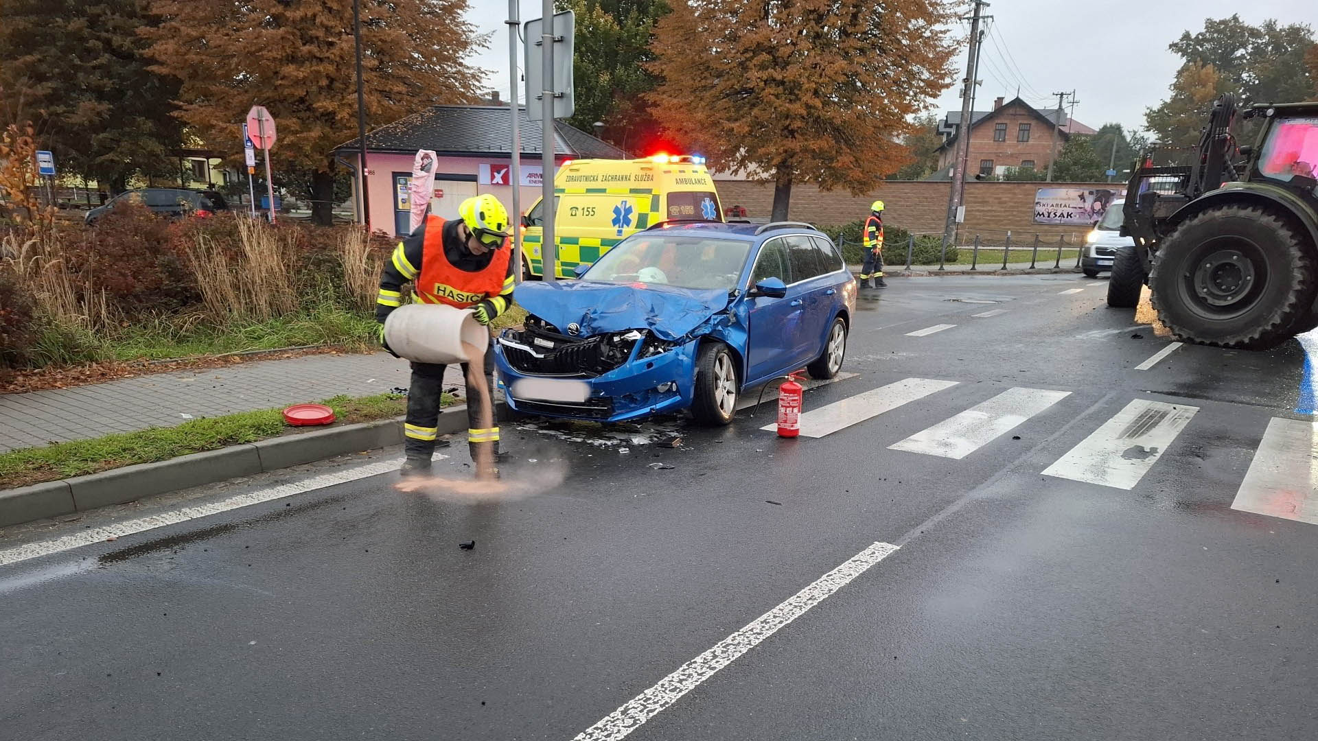Nehoda v Bludově. Foto: HZS
