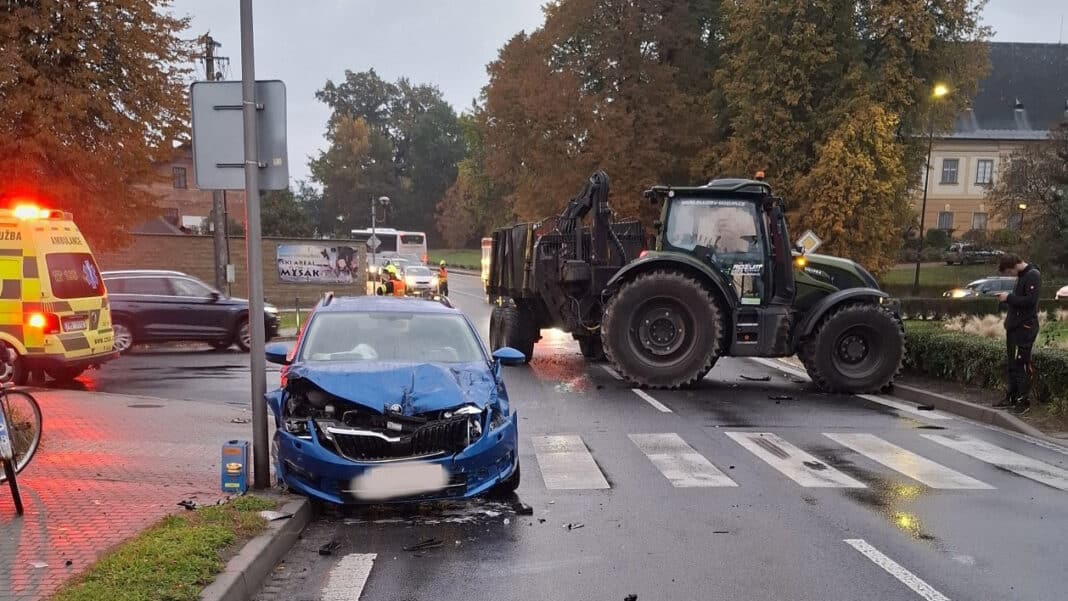 Nehoda v Bludově. Foto: HZS