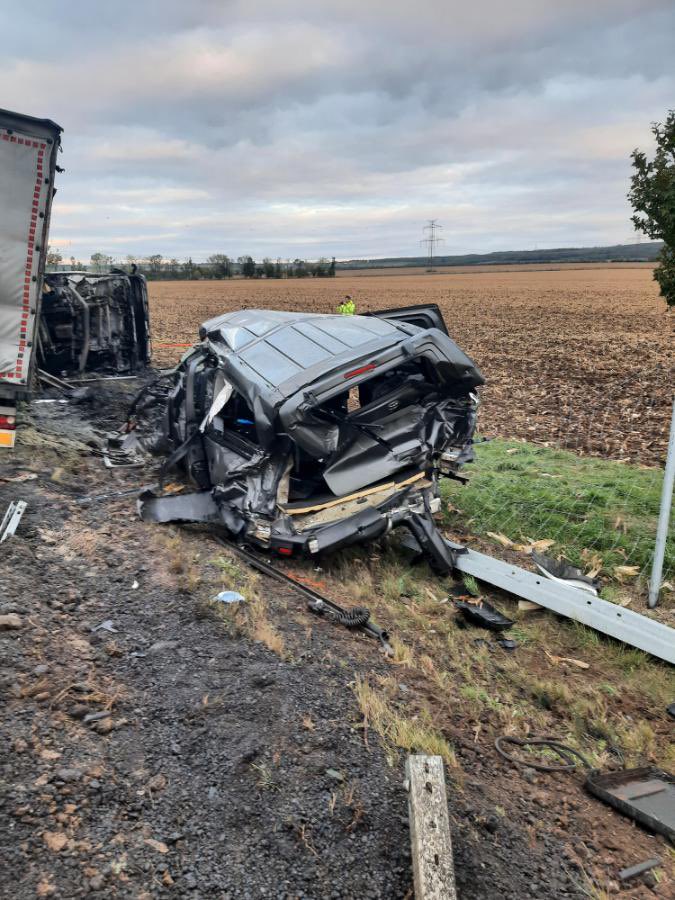 Vážná nehoda na Znojemsku. Foto: PČR