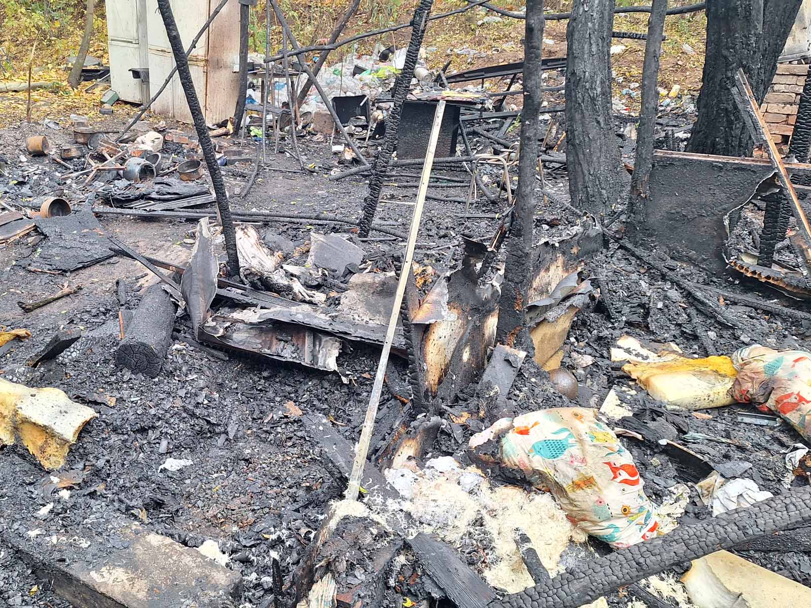 Požár přístřešku v Dornychu. Foto: PČR