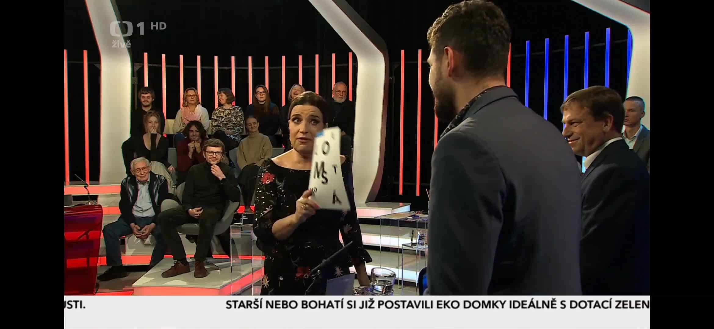 VIDEO: Michaela Jílková se dohaduje s Matějem Gregorem. Zdroj: ČT