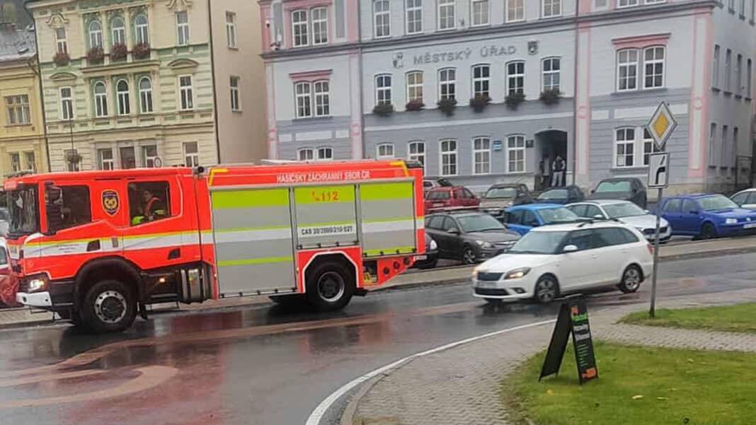 Centrum Smržovky na Jablonecku. Foto: JSDH Smržovka