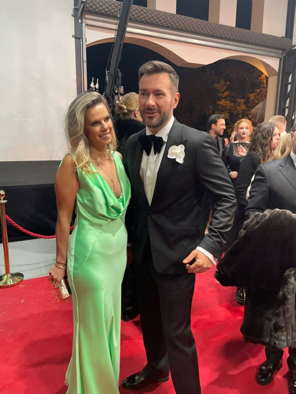 Marek Ztracený se ženou na Českém slavíkovi. Foto: Nextfoto