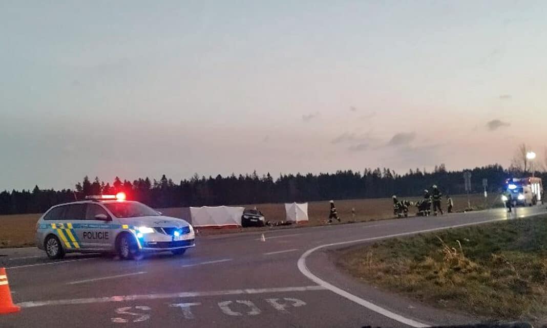Tragická nehoda u Dolního Újezdu. Foto: FB/Kateřina Pachovská