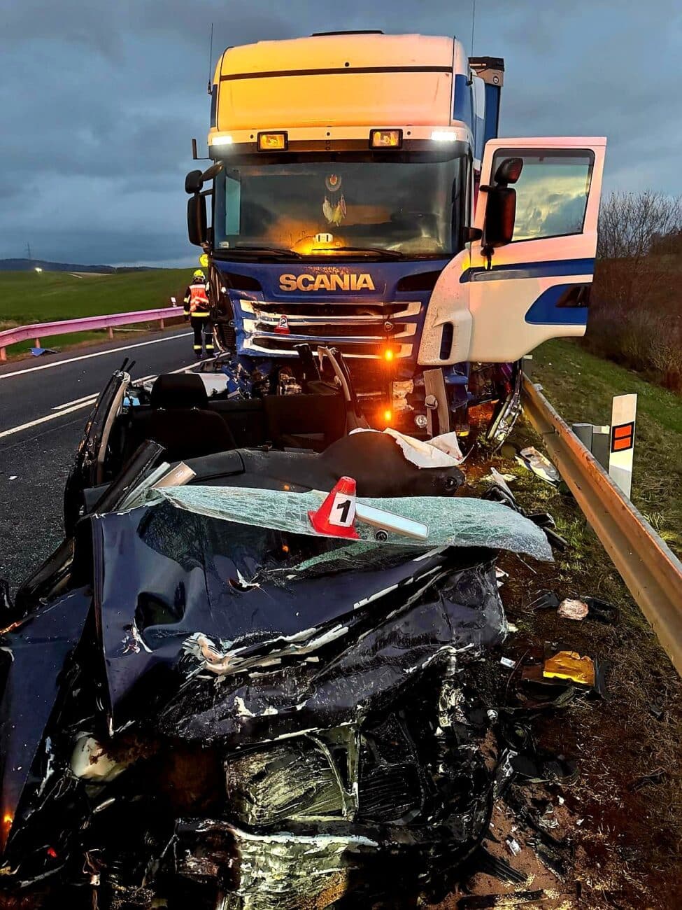 Tragická nehoda u Bílého Kostela. Foto: HZS