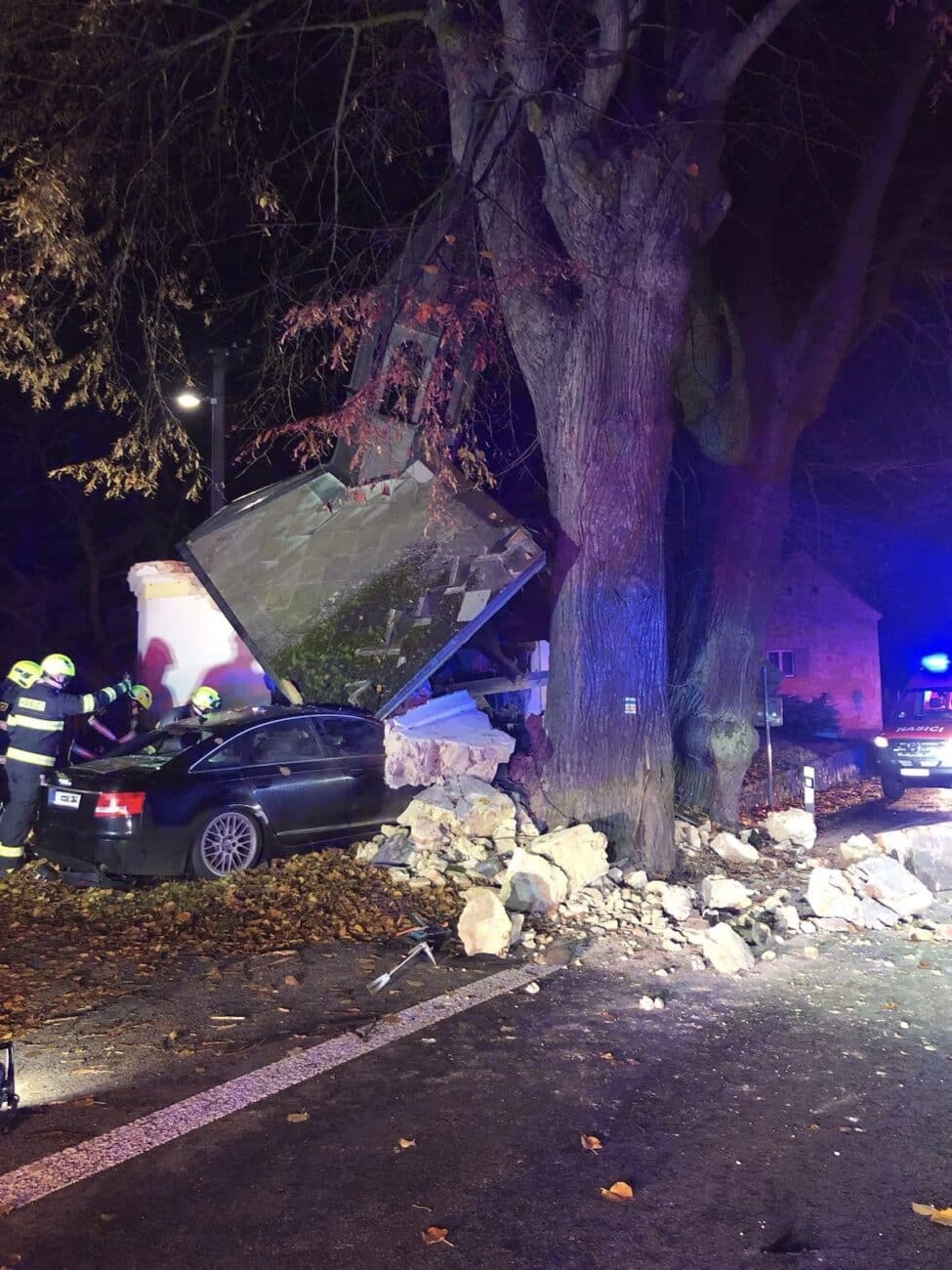 Tragická nehoda v Křižanově. Foto: HZS