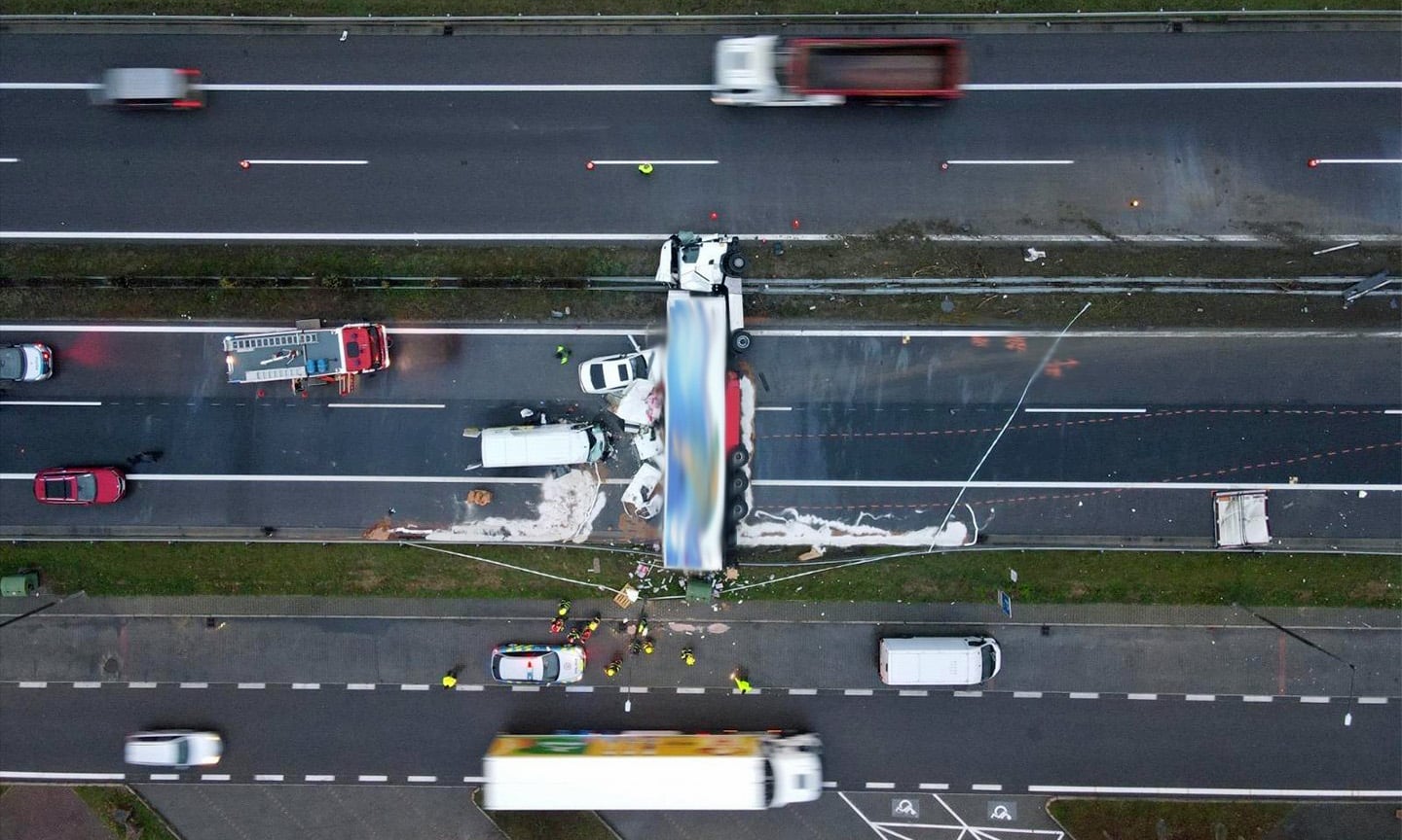 Tragická nehoda na D1 u Ilavy. Foto: PSR