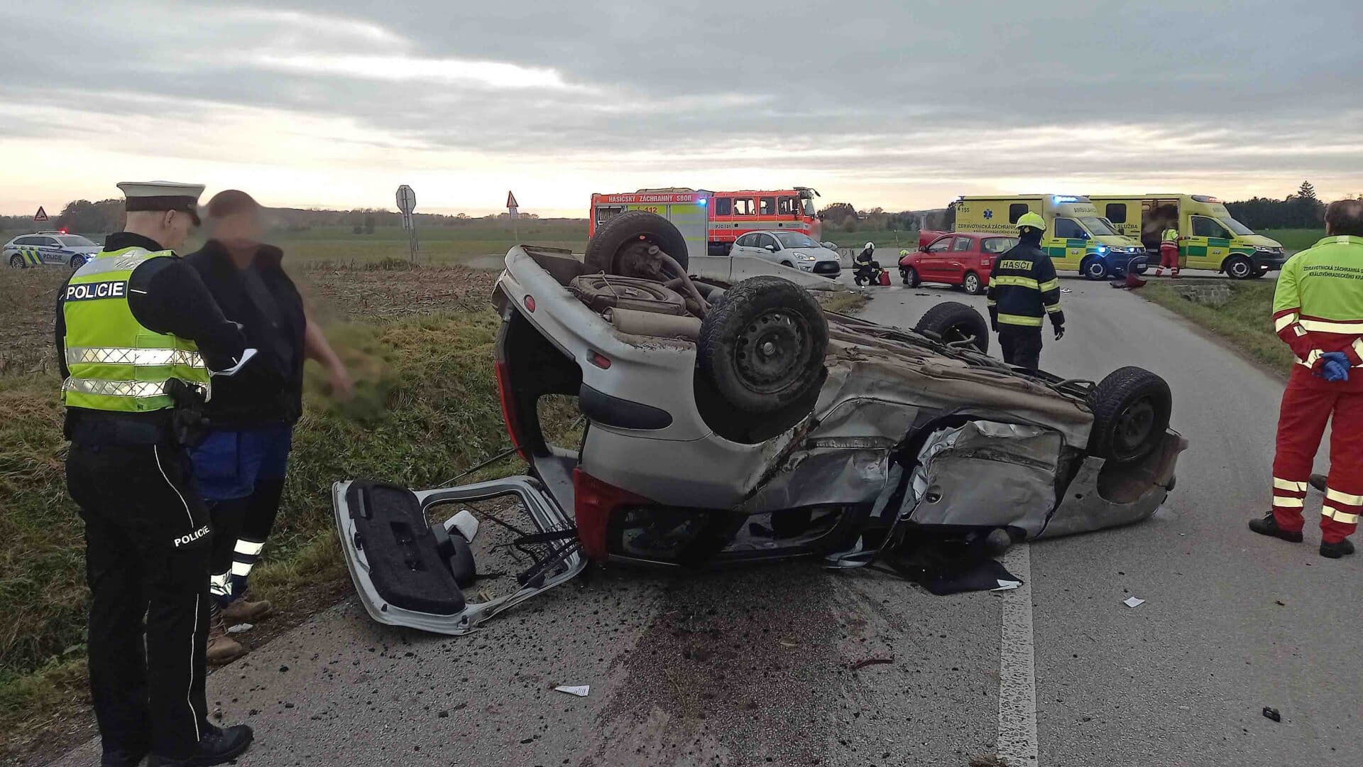 Vážná nehoda u Radimi. Foto: HZS