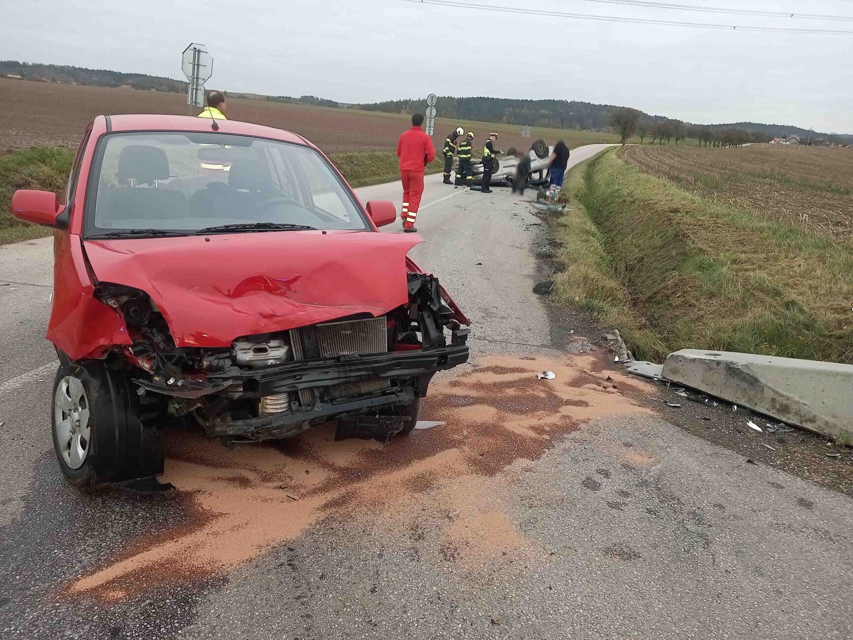 Vážná nehoda u Radimi. Foto: HZS