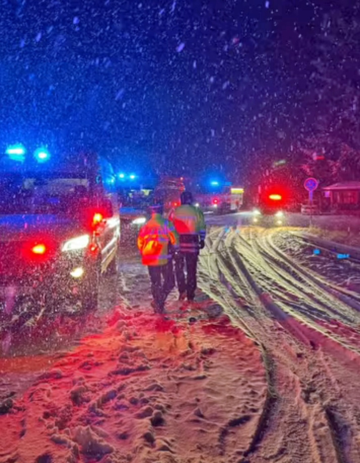 Nehoda ve Starých Hamrech. Zdroj: ZZS MSK