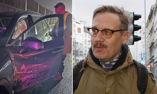 Herec David Matásek měl dopravní nehodu. Foto: Nextfoto a FB