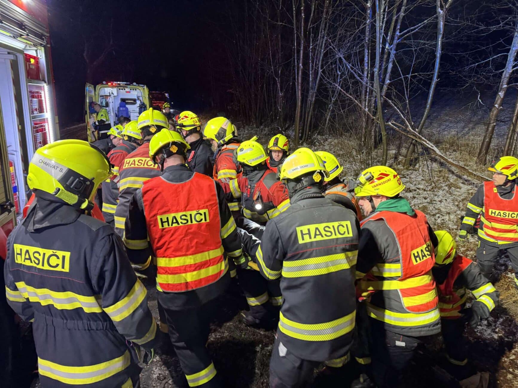 Vážná nehoda u Varnsdorfu. Foto: HZS