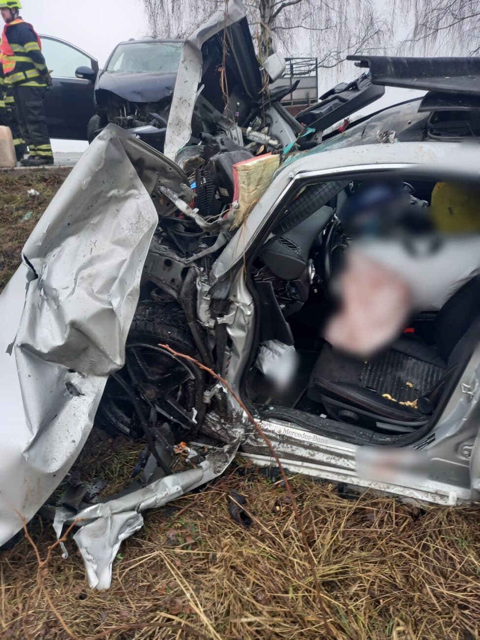 Vážná nehoda mezi Výšinkou a Stříteží. Foto: HZS