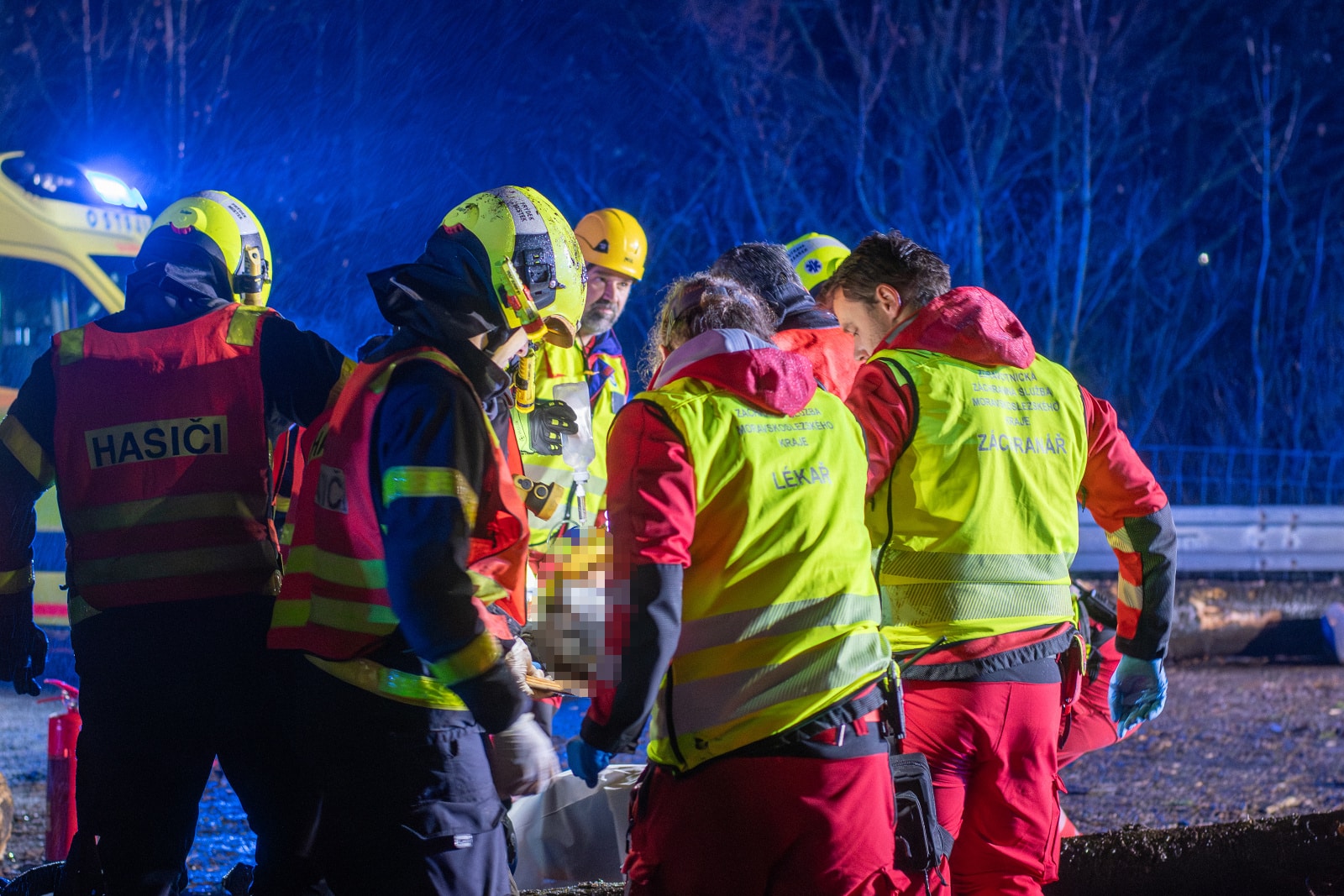 Hromadná nehoda na dálnici D56 u Paskova. Foto. HZS