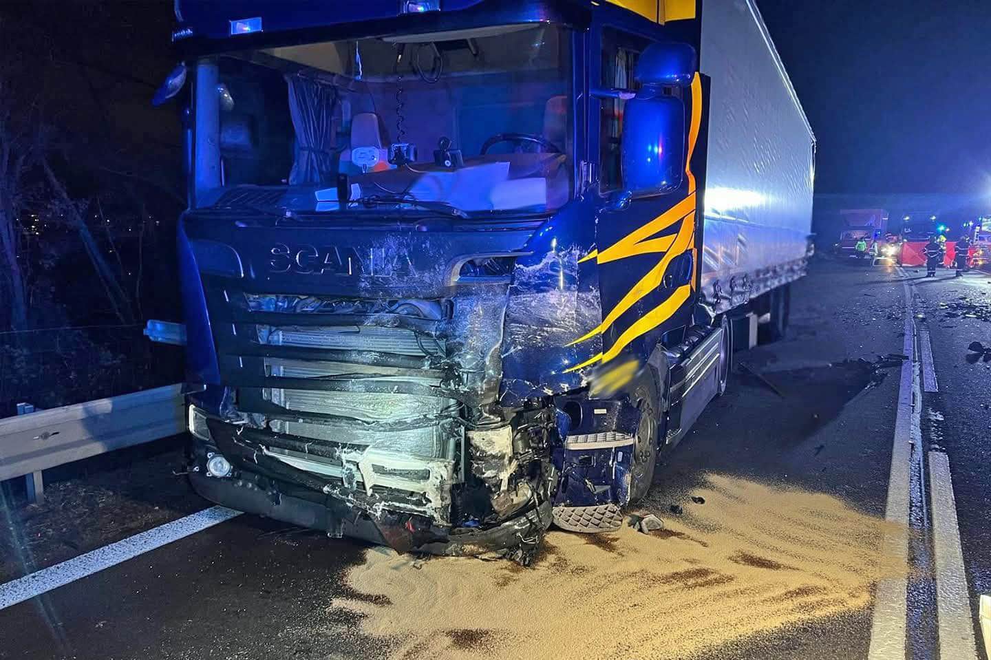 Tragická nehoda na dálnici D1 u Trenčína. Foto: PSR