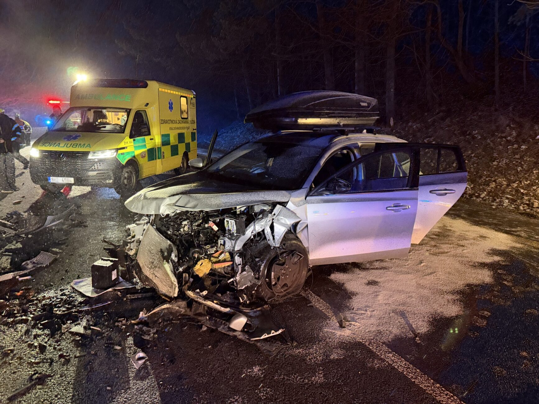 Vážná nehoda u Trutnova. Hasiči Horní Maršov