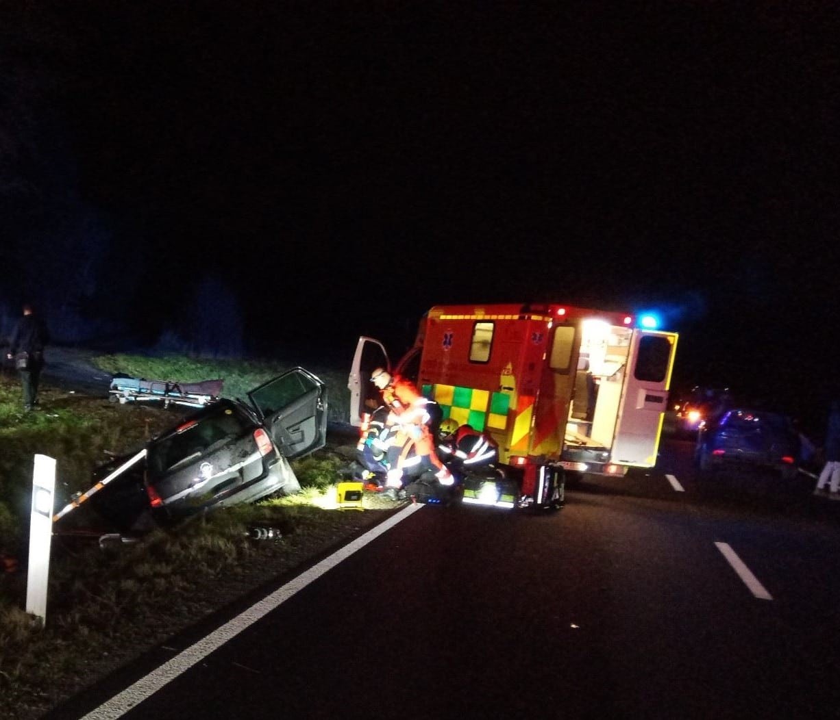 Tragická nehoda u obce Žár. Foto: HZS