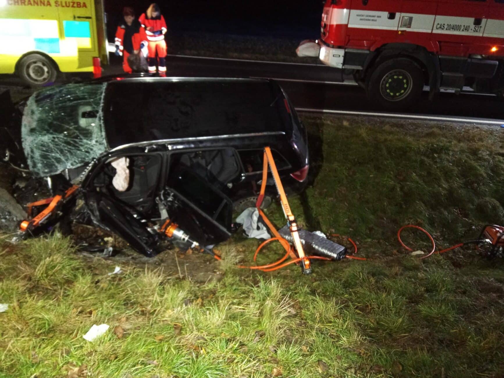 Tragická nehoda u obce Žár. Foto: HZS