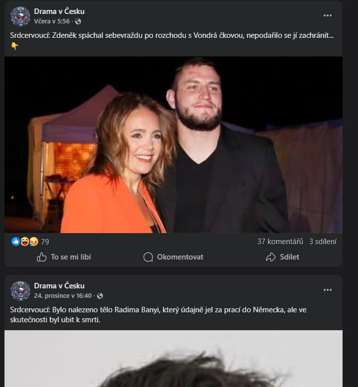 Podvodný příspěvek o Zděnkovi Polívkovi.
