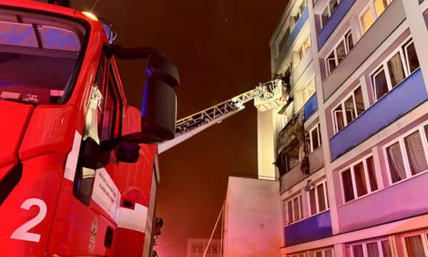 Požár na vysokoškolských kolejích v Praze na Břevnově. Foto: HZS Praha