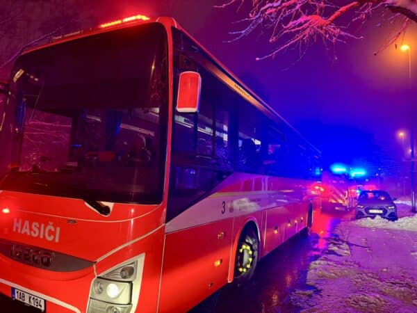 Požár na vysokoškolských kolejích v Praze na Břevnově. Foto: HZS Praha