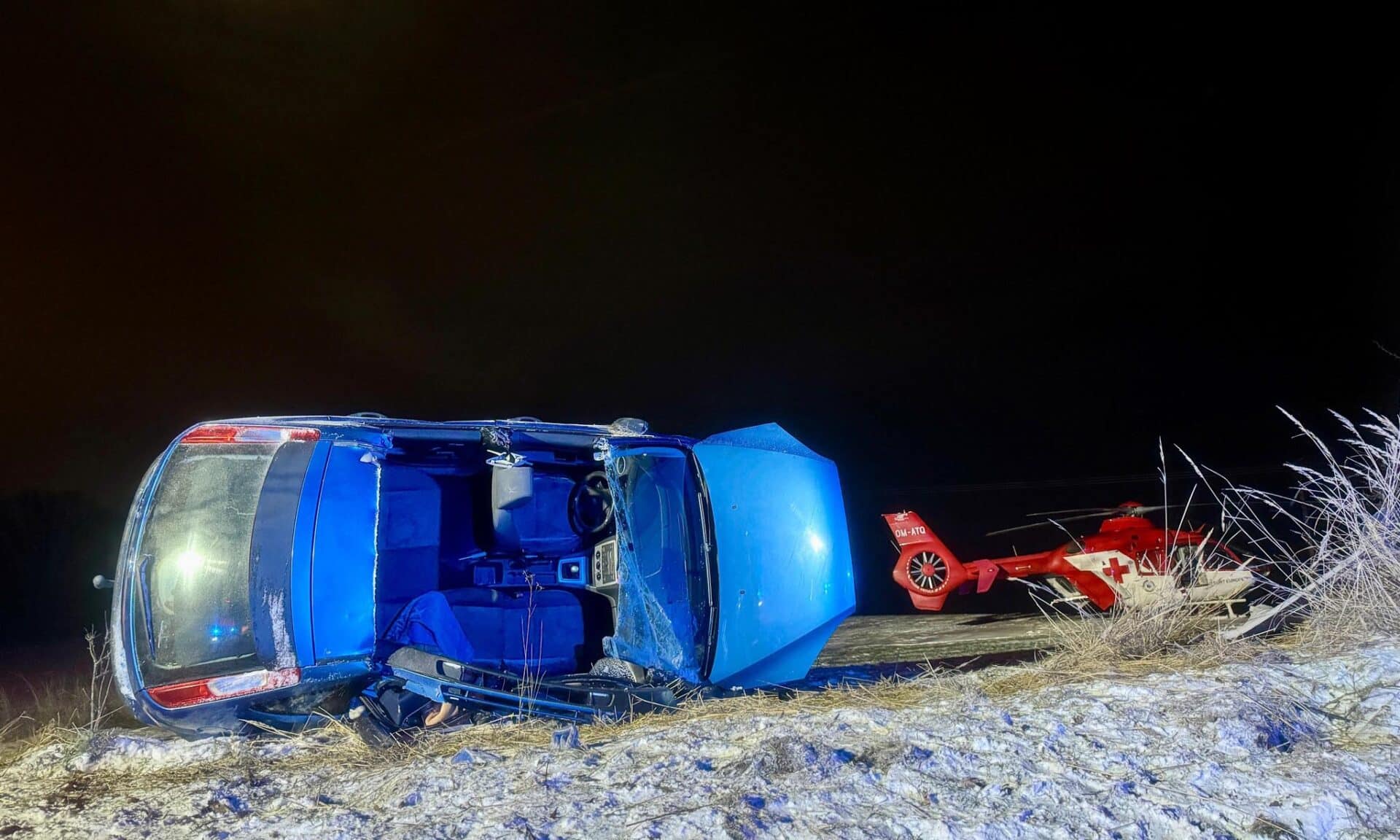 Nehoda u Bílova na Novojičínsku. Foto: ZZS