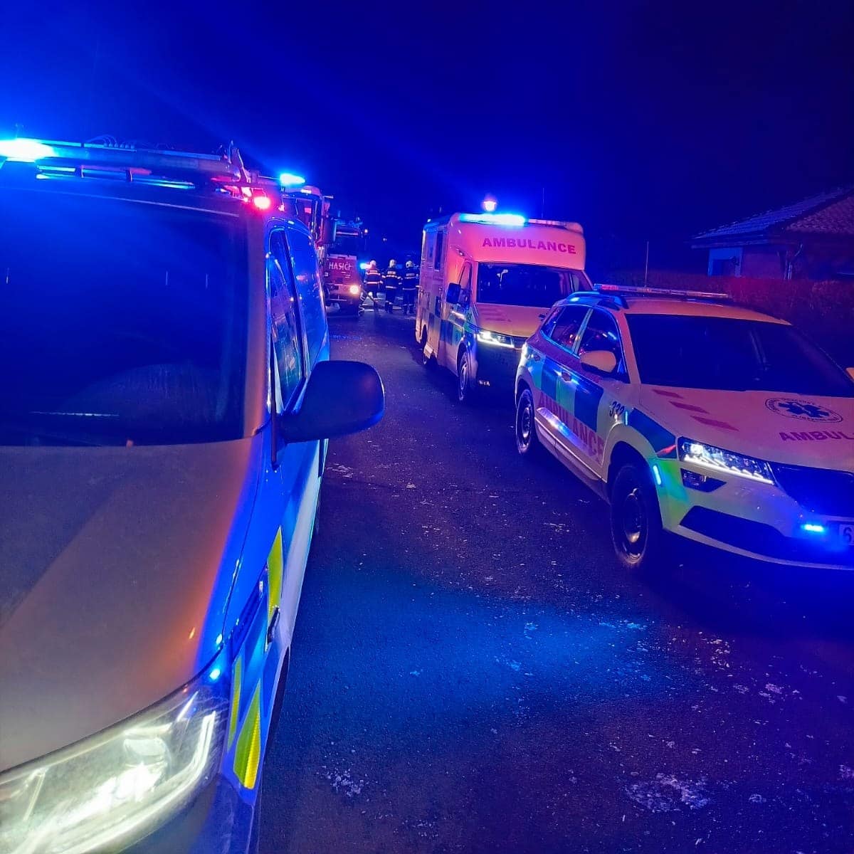 Požár rodinného domu v Kroměříži. Foto: ZZS