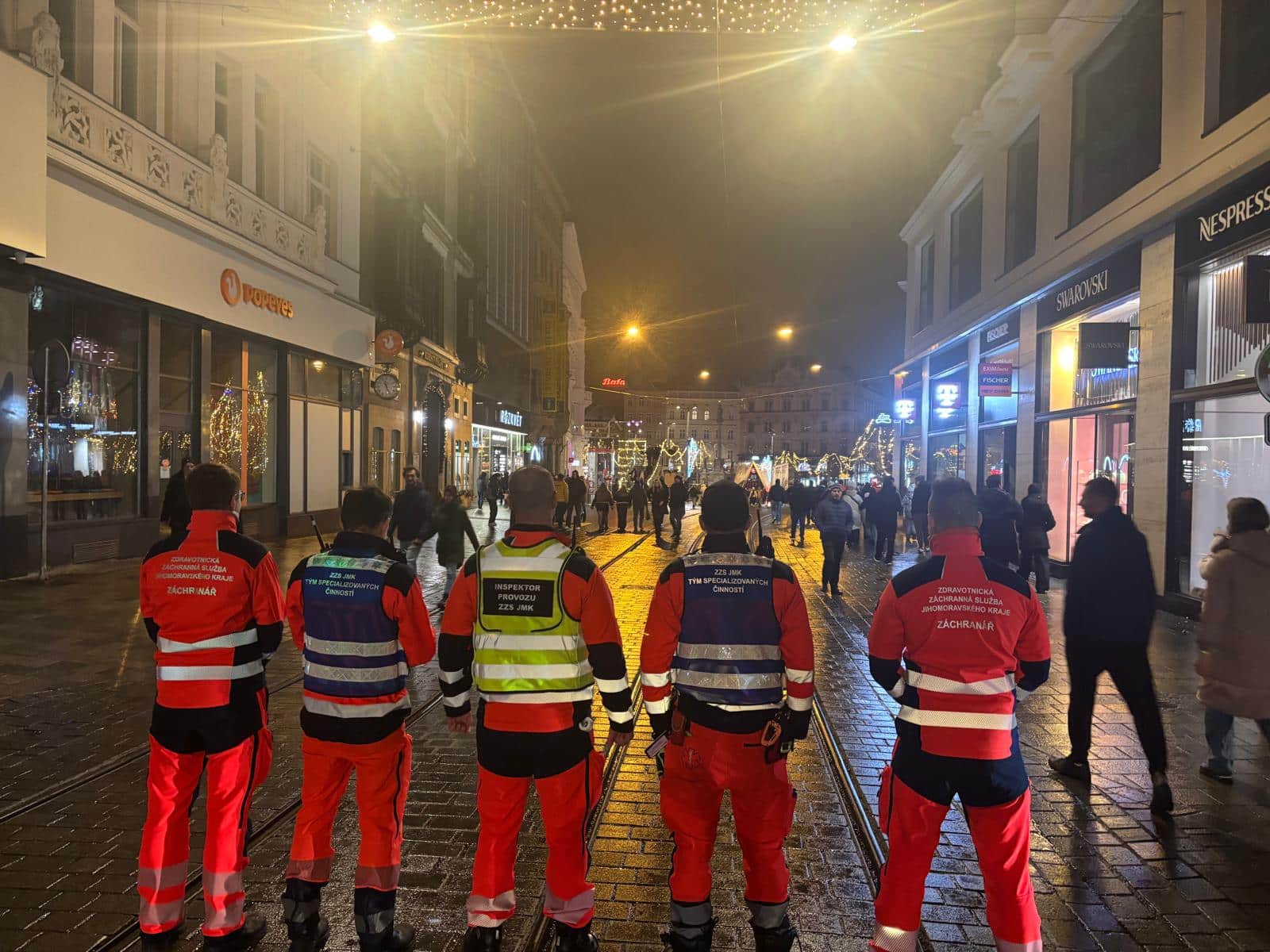 Záchranáři na silvestra v Brně. Foto: ZZS