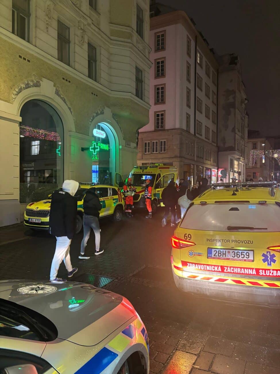 Záchranáři na silvestra v Brně. Foto: ZZS