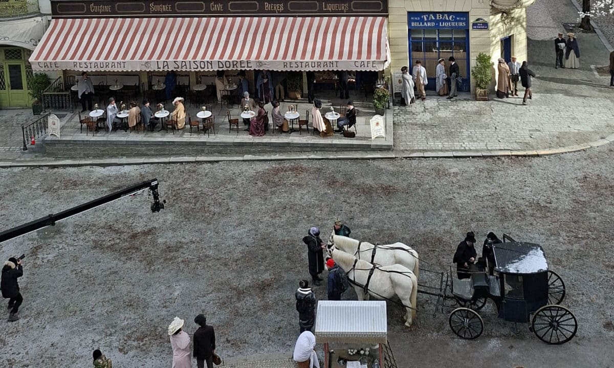 Netflix v Praze natáčí nový seriál Věk nevinnosti (The Age of Innocence). Foto: Markéta Remešová (se souhlasem)