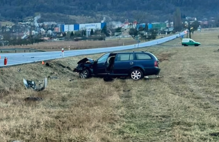 Nehoda dvou vozidel v Odrech. Foto: ZZS MSK
