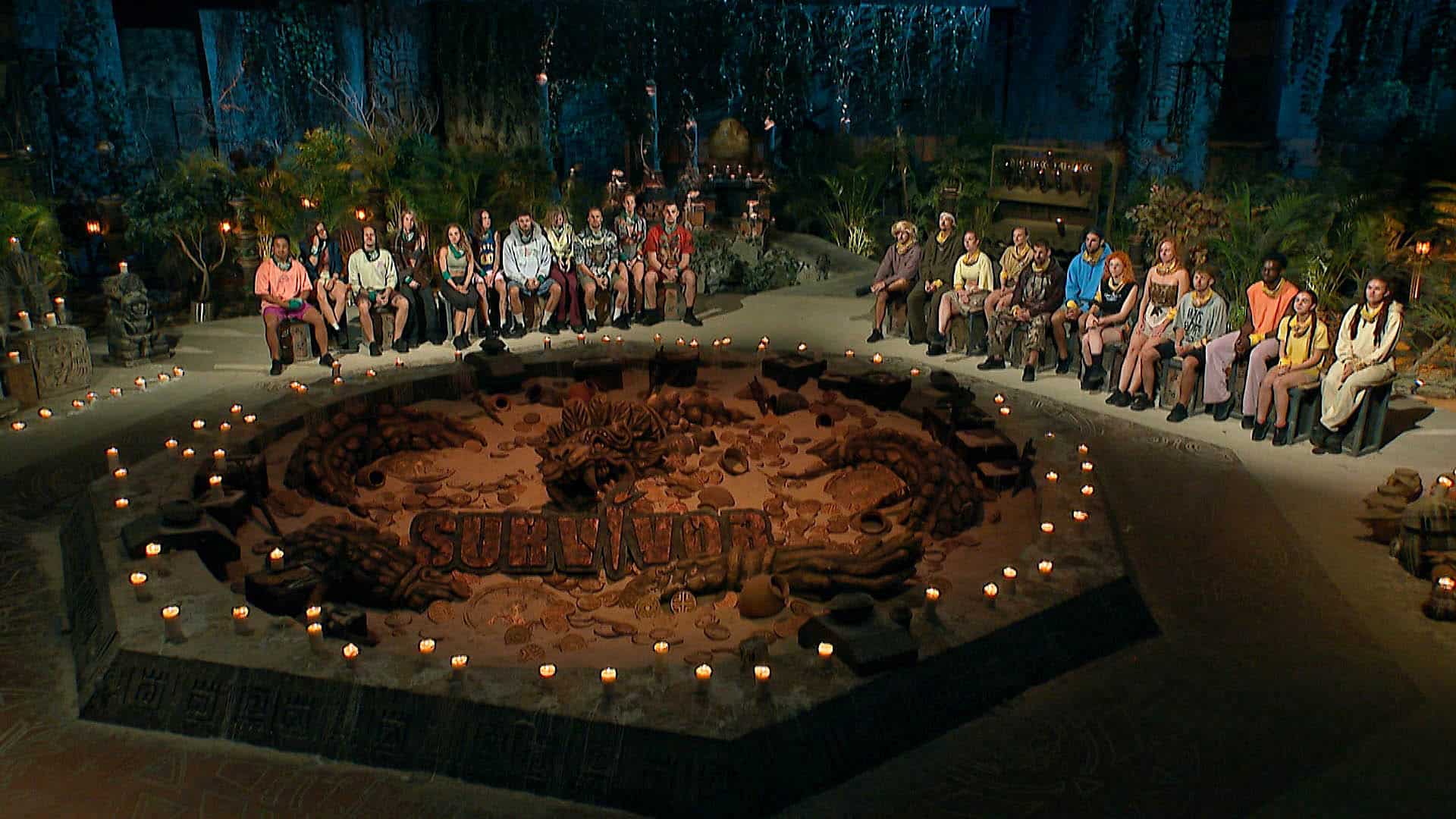 Kmenová rada v 9. dílu Survivor. Foto: TV Nova