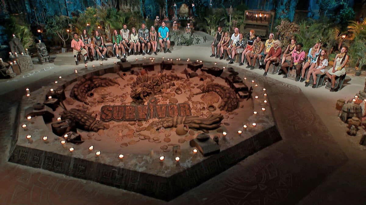 Kmenová rada ve 12. dílu Survivor Česko a Slovensko. Foto: se souhlasem TV Nova