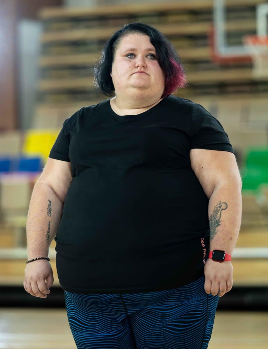Helena Dvořáková na začátku hubnutí v pořadu Extrémní proměny. Foto: TV Nova