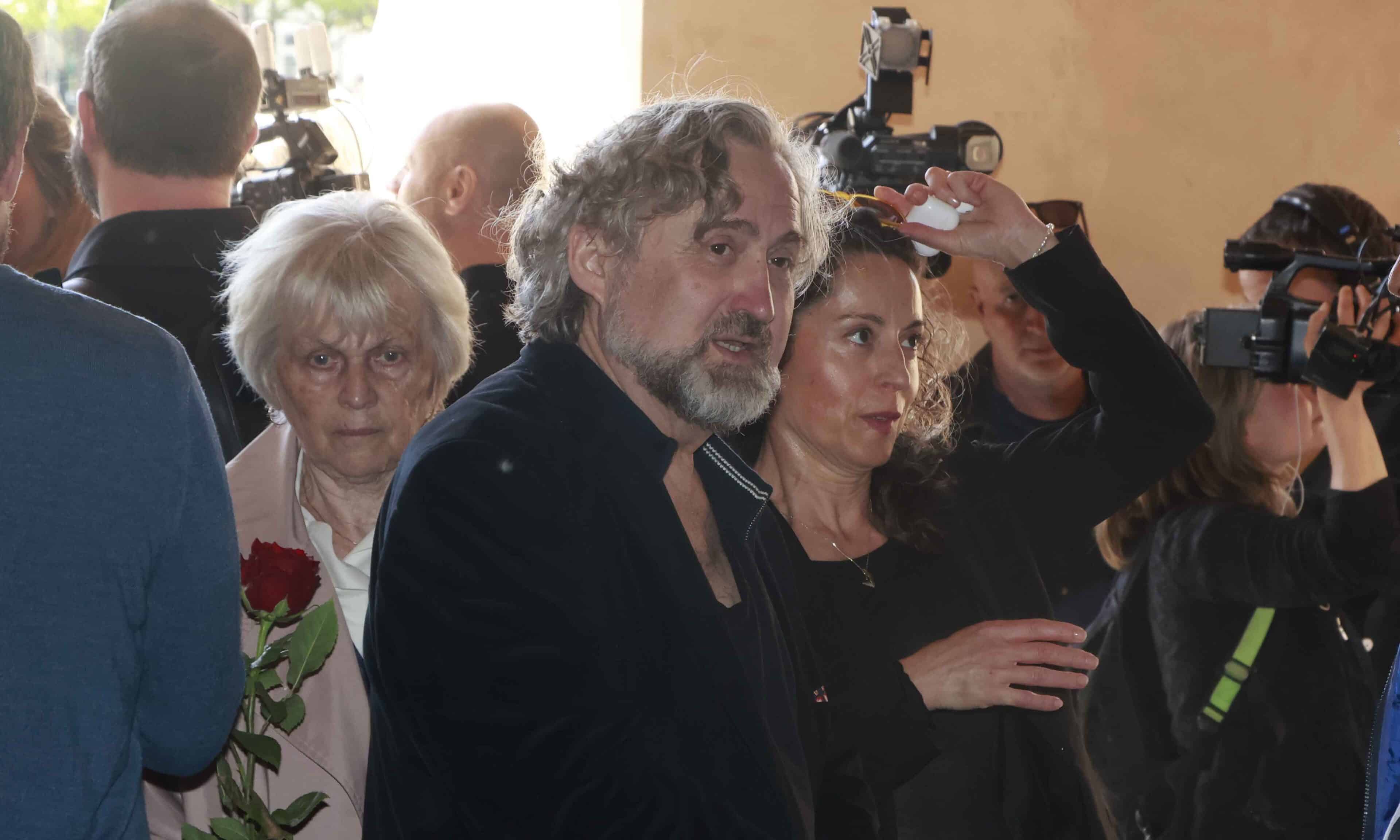 Jan Hřebejk na pohřbu Jana Potměšila. Foto: Nextfoto