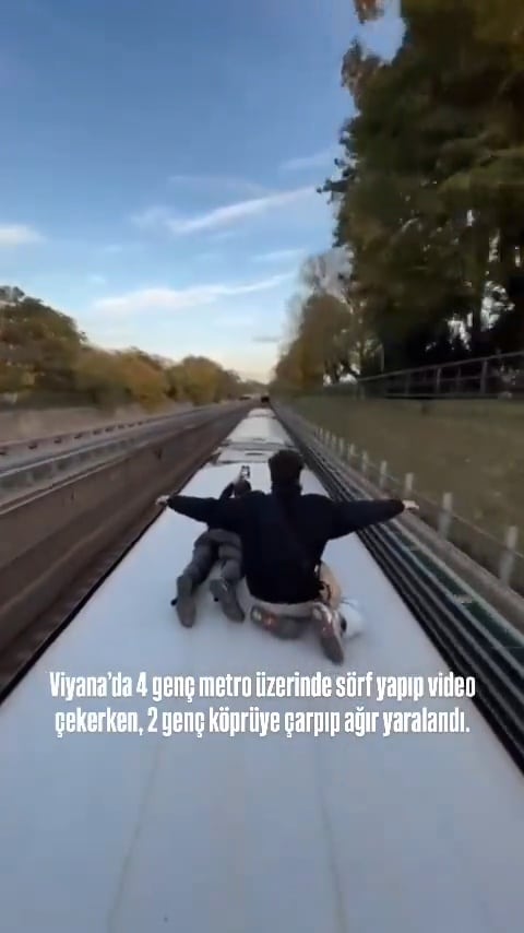 Video: Chlapci jedou na střeše rakouského metra, dva Češi se vážně zranili.