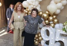 Oslava 95. narozenin Jiřiny Bohdalové: Simona Stašová a Jiřina Bohdalová. Foto: Nextfoto