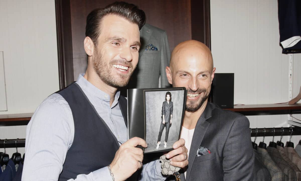 Leoš Mareš a jeho kamarád stylista Filip Vaněk. Foto: Nextfoto