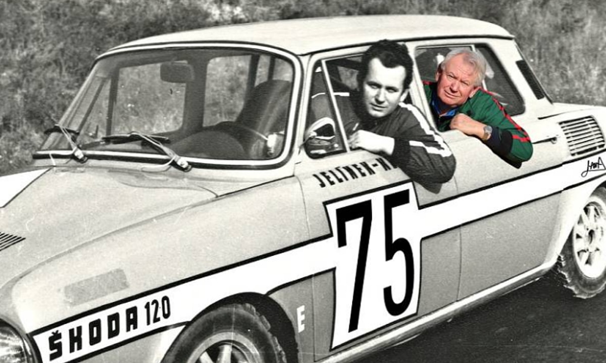 Závodník Jaroslav Jelínek na snímku k oslavě 75. narozenin. Foto: poskytl Jaroslav Jelínek
