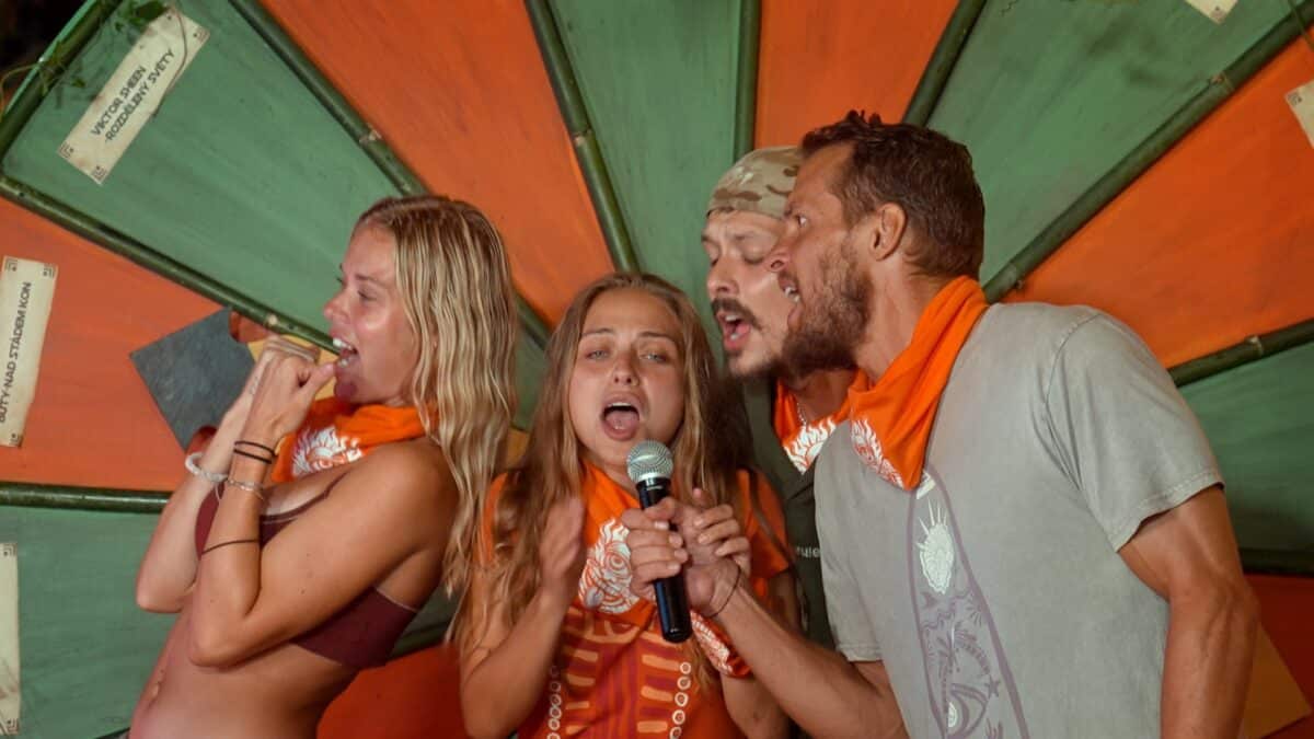 Odměnu vyhrál Matěj, na party s karaoke a pizzou vzal Johy, Viviane a Otakara. Foto: poskytla TV Nova