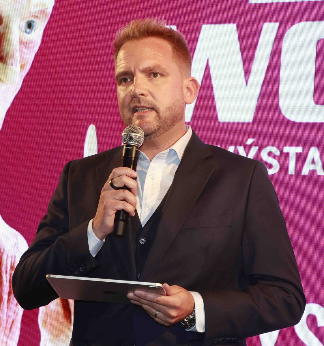 Moderátor Libor Bouček. Foto: Nextfoto